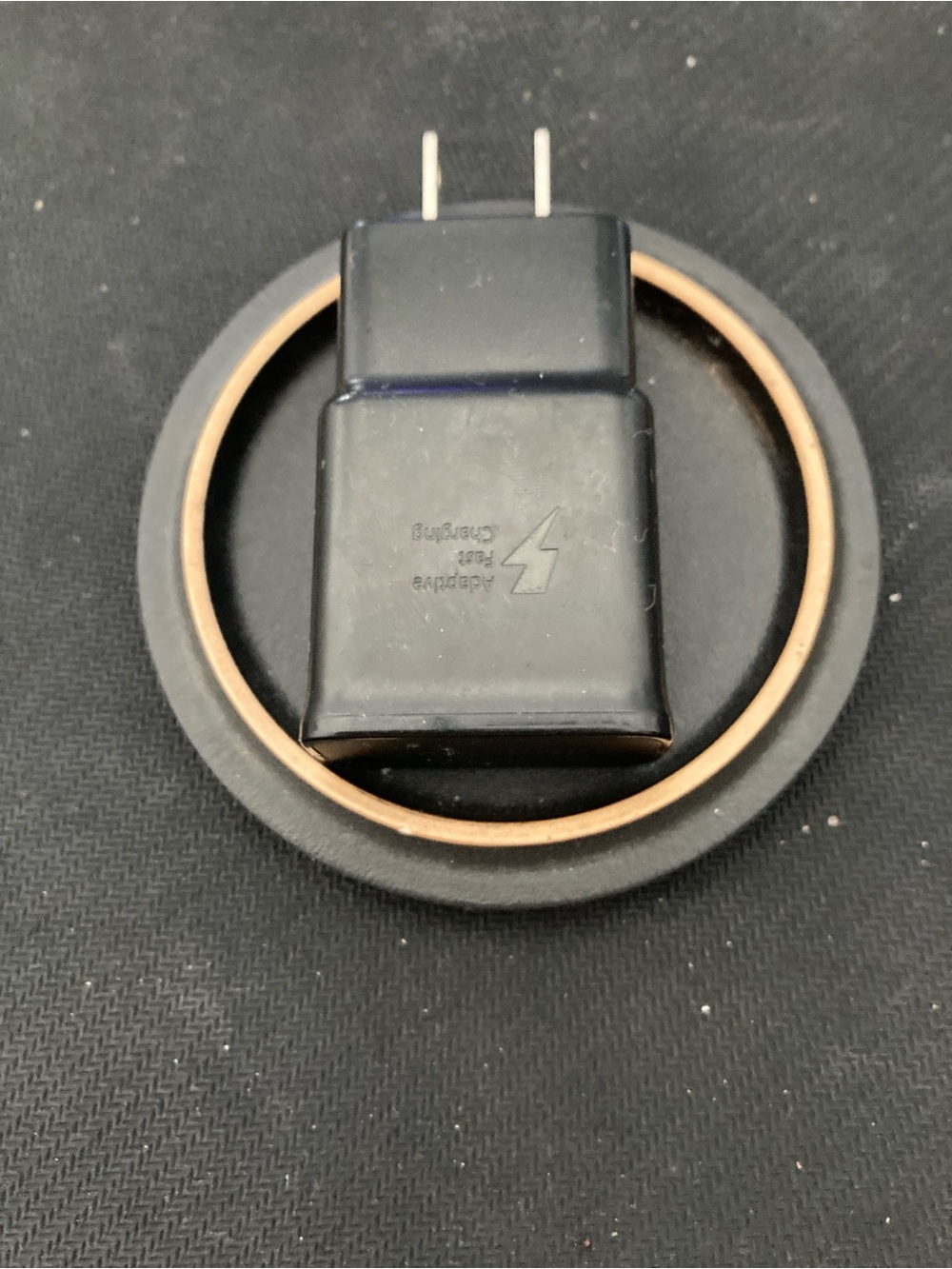 Universal Black Wireless Charging Pad with Fast-Charge Wall Adapter